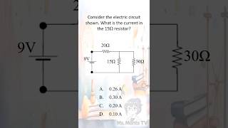 Current passing through a resistor  Q16  Physics Lab Tech Test  TLS Exam UAE [upl. by Cleasta]