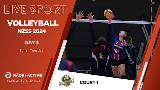 NZ Secondary School Volleyball Championships 2024  Day 2  Court 1 [upl. by Orgel]