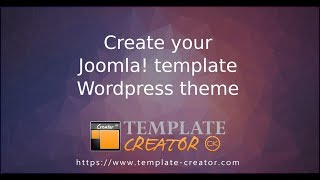 Template Creator CK V4 for Joomla [upl. by Kelsey530]