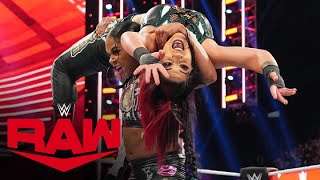 Bianca Belair Liv Morgan and Raquel Rodriguez fight Damage CTRL Raw highlights April 24 2023 [upl. by Kcirdot]