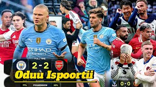 Oduu Ispoortii Man City fi Arsenal 2 qixa  Liverpool Spurs Villa yoo injifatan Man United qixa [upl. by Ferdinand]