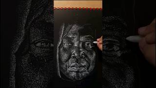 Portrait Pointillism portraitdrawing art drawing painting [upl. by Kcirrag]