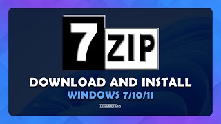 How To Download and Install 7Zip On Windows 1011  Tutorial [upl. by Ylrebmyk83]