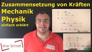 Kraft  Zusammensetzung von Kräften  Physik  Mechanik  Lehrerschmidt [upl. by Nemrak]