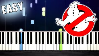 GhostBusters Theme Song  EASY Piano Tutorial by PlutaX [upl. by Tonya]