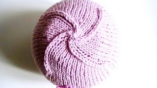 Bonnet FACILE SANS COUTURE TUTORIEL tricot bonnet sans couture pour bébé [upl. by Emlin]