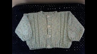 Tuto tricot  tricoter un gilet bebe jersey et tresse fantaisie [upl. by Tait]