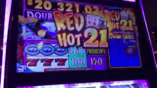 IGT Red Hot 21 Double Diamond Slot Bonus Compilation [upl. by Brosy58]