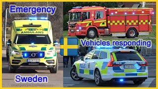 🚨 Swedish Emergency Vehicles responding collection [upl. by Atikam]