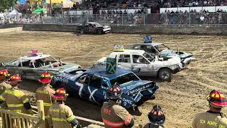 Schaghticoke Fair 8 Cylinder Demolition Derby Afternoon Heat 1 9224 [upl. by Merilyn]