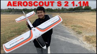 AeroScout S 2 11m  Best RC Trainer Plane Maiden Flight [upl. by Melamie]