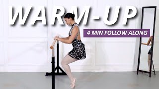 4 minutes WarmUp Routine at the barre  All Ballet Levels 2024 [upl. by Fairfax]