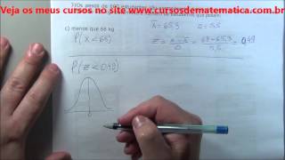 Estatística probabilidade  distribuição normal  exer 3 [upl. by Anisor]