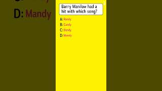 Which song was a hit for Barry Manilow [upl. by Yreved]