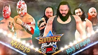 WWE 2K17 Kalisto vs Braun Strowman feat Wyatt Family Members and Sin Cara [upl. by Fleta]