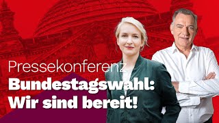 Wir sind bereit Pressekonferenz mit Ines Schwerdtner und Jan van Aken [upl. by Akemet]