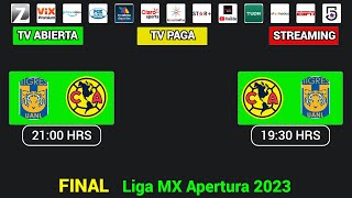 FECHAS HORARIOS y CANALES CONFIRMADOS para la GRAN FINAL en la Liga MX APERTURA 2023 [upl. by Clint37]