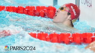 Pan Zhanle BLAZES to 100m freestyle gold with worldrecord swim  Paris Olympics  NBC Sports [upl. by Caravette]