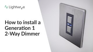 How to install a Lightwave Connect Series 2Way Dimmer [upl. by Atsed992]