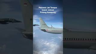 returning home escorted by fighter planes jokowi [upl. by Adnirod479]