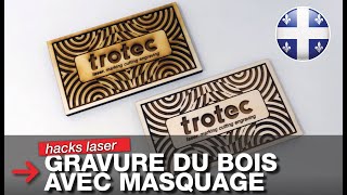 Hacks laser gravure laser sur bois avec ruban de masquage [upl. by Anaib]