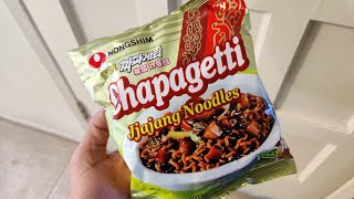 Nongshim Chapagetti Jjajang Noodles Review [upl. by Arakihc]