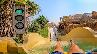 600m LONG WaterSlide  Master Blaster at Wild Wadi Waterpark Dubai [upl. by Alacim]