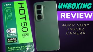 Infinix hot 50 5G SONY IMX582 CAMERA 48MP  Dimensity 6300 UNBOXING amp REVIEW [upl. by Madonna]