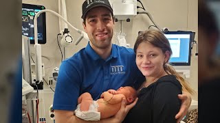 New dad travels through snowstorm across Canada to be at the birth [upl. by Ennaylil]