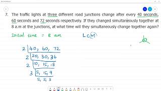 6 TN Maths Term II 1 Numbers Exercise 12 7 The traffic lights at three different road [upl. by Morrill]