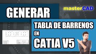 La MEJOR manera de GENERAR una TABLA de BARRENOS en CATIA V5 MODULO DRAFTING parte 1  masterCAD [upl. by Notsla210]