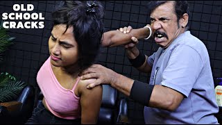 Girl Received Old School Body Cracks by Asim Barber  Head Massage amp Neck Crack  Body Massage ASMR [upl. by Nero509]