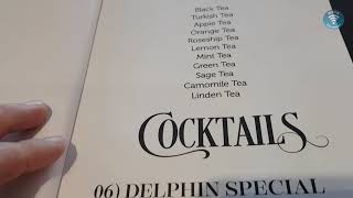 Drink menu at Delphin Be Grand Resort 4K UHD [upl. by Ahsyia382]