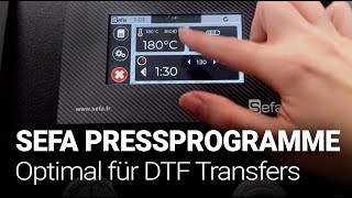 Tutorial effizient Verpressen dank speicherbaren Pressprogrammen  SEFA Transferpresse [upl. by Ralli]