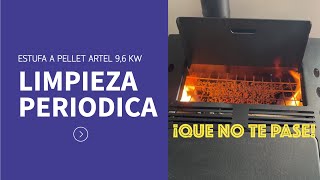 Estufa a Pellet Artel Classic Power 96 Kw  Limpieza [upl. by Bromley]