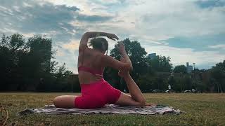 Stretching yoga in the park 🌳🧘🏼‍♀️ [upl. by Aitital]