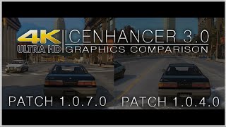 GTA 4 ICENHANCER 30 4K Gameplay Comparison  Patch 1070 vs 1040 [upl. by Cotter714]