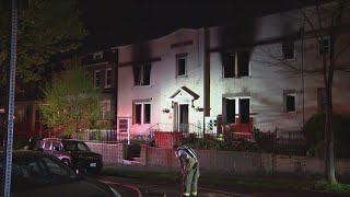 Families displaced by 2alarm apartment fire in DC [upl. by Silberman428]