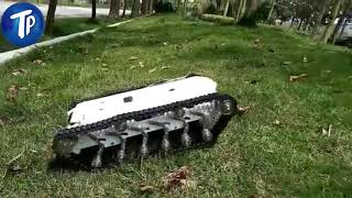 RC Tank Stainless Steel Robot Chassis Mobile Smart Car DIY Robot [upl. by Buffum57]