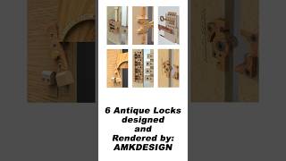 6 Antique Door Lock Designed by AMKDESIGN [upl. by Meehyr]