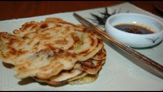 Korean Seafood Pancakes 해물파전 Recipe [upl. by Aicirtak134]