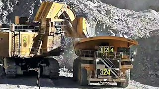 Komatsu PC 8000 Excavator Shovel Loading Komatsu 930E Dump Truck [upl. by Annehsat210]