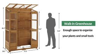 Mcombo Greenhouses Patio Lawn amp Garden Model 60570899CR [upl. by Irrabaj]