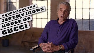 JEREMY IRONS  6 QUESTIONS ABOUT HOUSE OF GUCCI [upl. by Cibis]