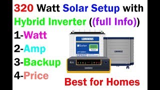 Luminous 300 Watt Solar Setup with SolarNXG 1100 Inverter [upl. by Essiralc]