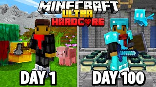 I Spent 100 Days in ULTRA HARDCORE PLUS Minecraft Heres What Happened [upl. by Barabas]