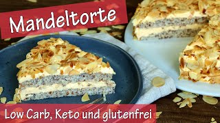 LOW CARB Mandeltorte  zuckerfrei glutenfrei amp soo lecker 😍 [upl. by Olsson742]