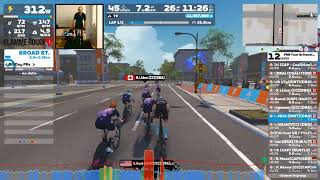 Zwift  Race FRR Tour Britannia  DRA Stage 7 on 2015 Worlds Course in Richmond [upl. by Nino890]