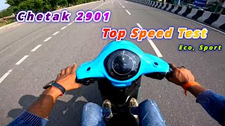 New Launch Bajaj Chetak 2901 Speed Test Eco amp Sport Mode  Chetak 2901 Top Speed  Asian Biker [upl. by Adnawyt]