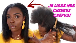 LES PRODUITS QUI FONT POUSSER LES CHEVEUX ET COMMENT JE LISSE MES CHEVEUX CRÉPUS [upl. by Gerty983]